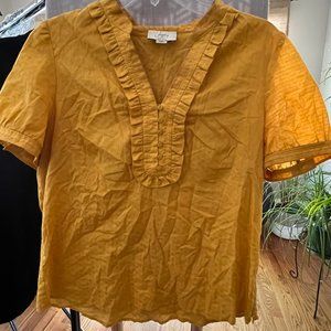 Loft Mustard Yellow Blouse